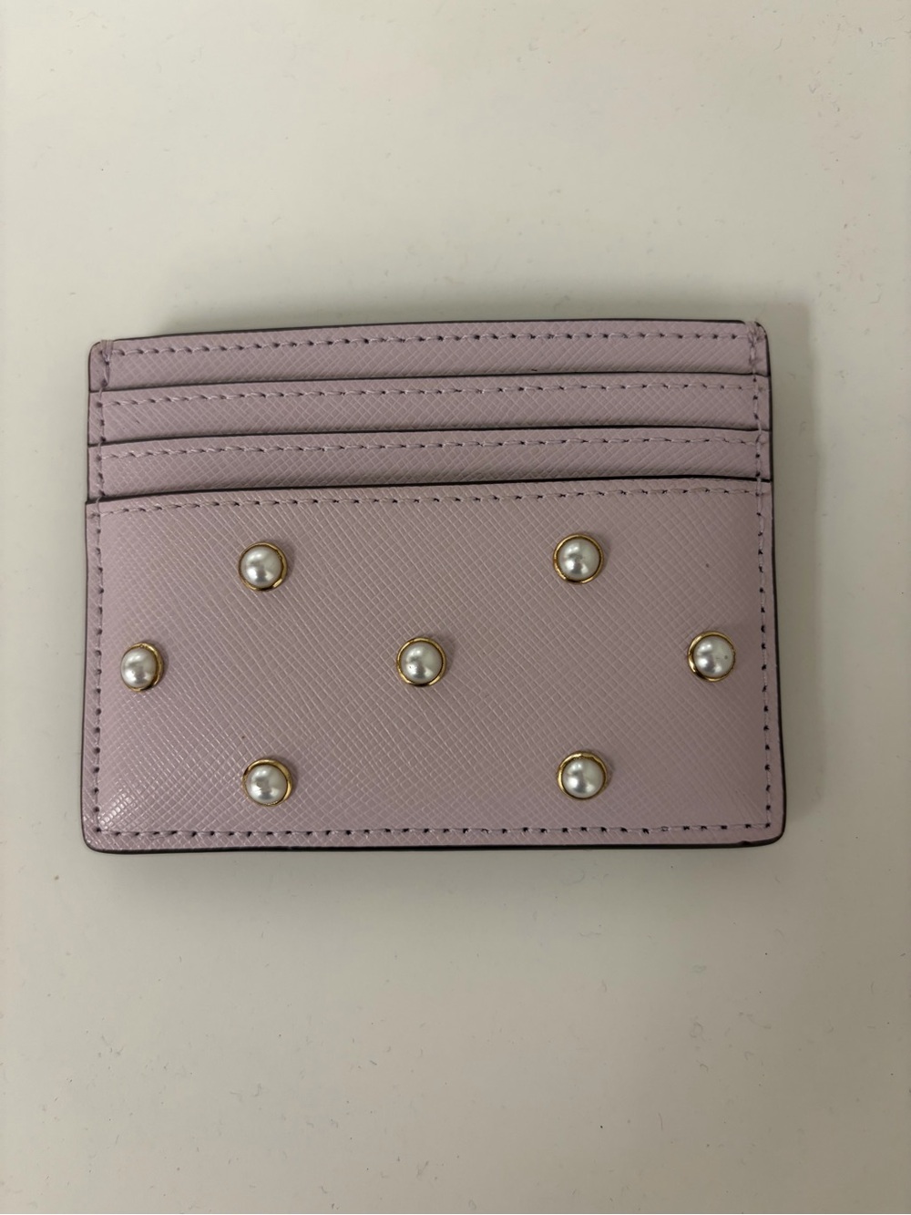 Kate Spade Madison Studded Faux Pearl-  Lilac Moon Card Case